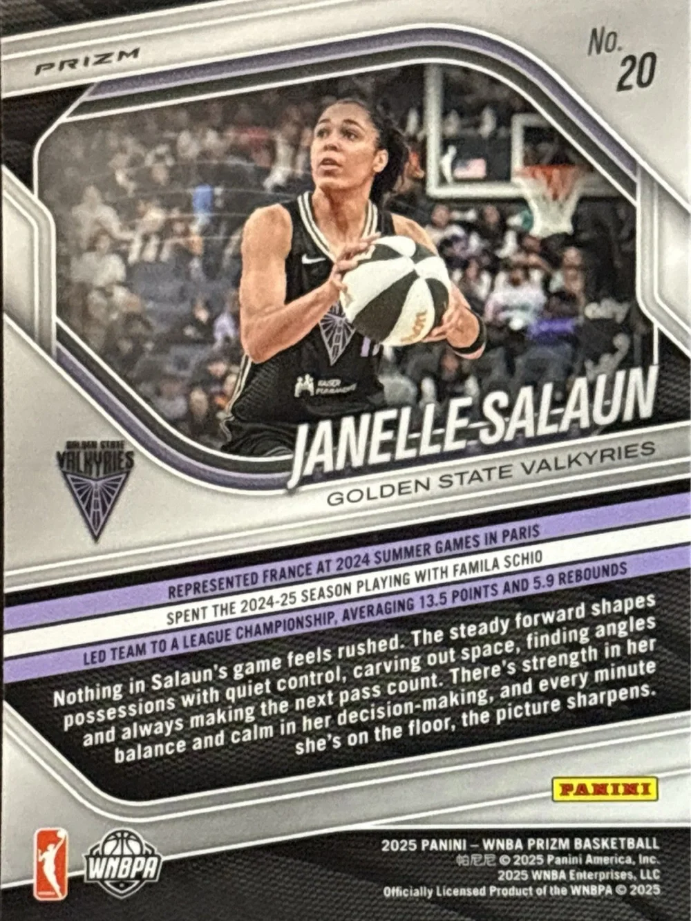 Panini Prizm Janelle Salaun Rookie Basketball Card